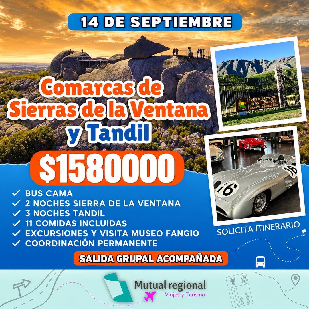 Paquete Sierras de la Ventana y Tandil